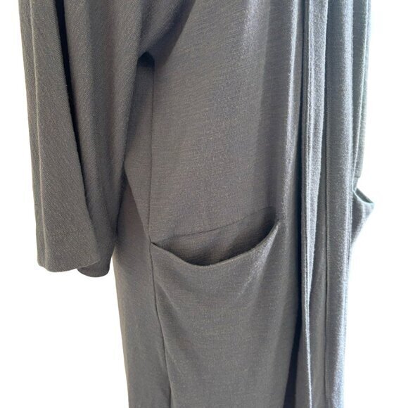 Aritzia Wilfred Free‎ Duster Sweater Open Cardigan Gray Knit Womens Size Medium - Picture 5 of 8